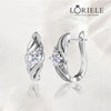 Boucles d'oreilles Spirale Argentée En Argent Sterling - Diamant Moissanite 1 Carat 💎