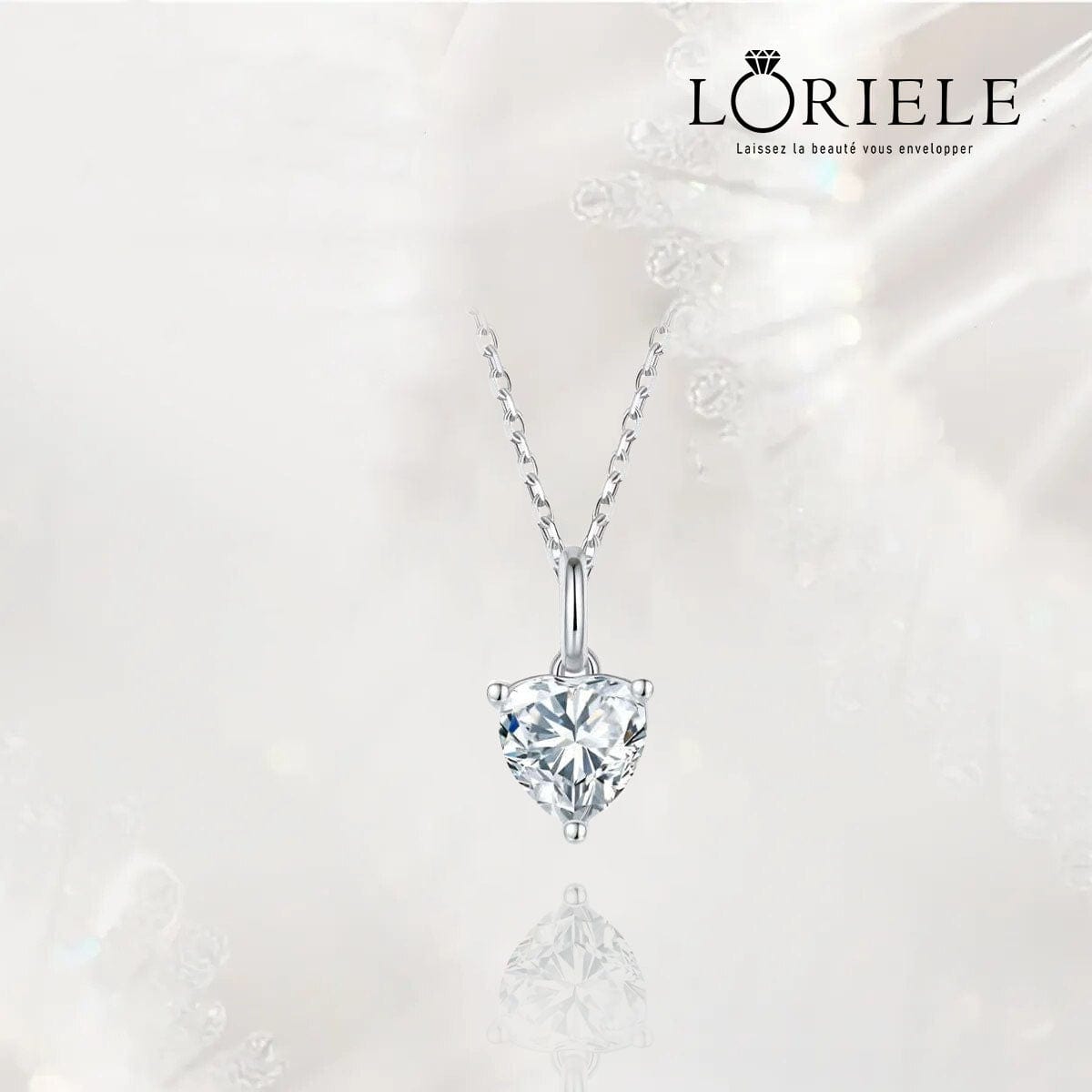 Collier Cœur Radieux en Argent Sterling 925 - Diamant Moissanite 1 Carat 💎