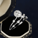 Bague Solitaire Constellation En Argent Sterling 925 - Diamant Moissanite 1 Carat 💎