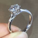 Bague Solitaire Lucia En Argent Sterling 925 - Diamant Moissanite 1 Carat💎