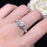 Bague Triumph Solitaire En Argent Sterling 925 - Diamant Moissanite 1 Carat 💎