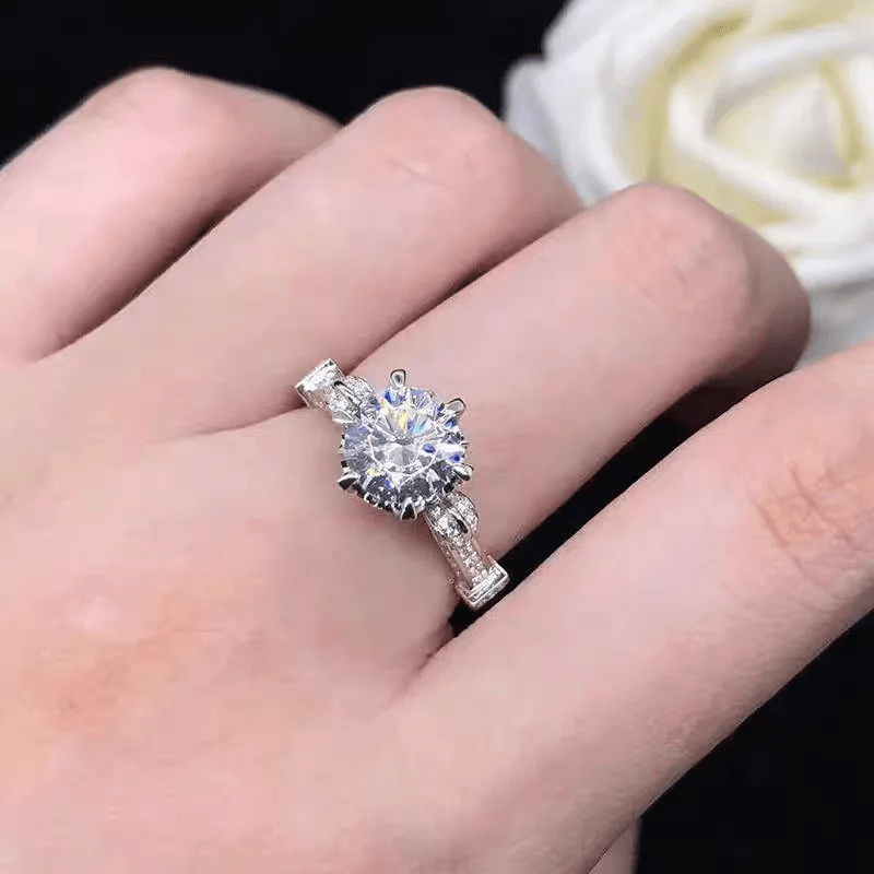 Bague Triumph Solitaire En Argent Sterling 925 - Diamant Moissanite 1 Carat 💎