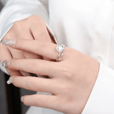 Bague Solitaire Constellation En Argent Sterling 925 - Diamant Moissanite 1 Carat 💎