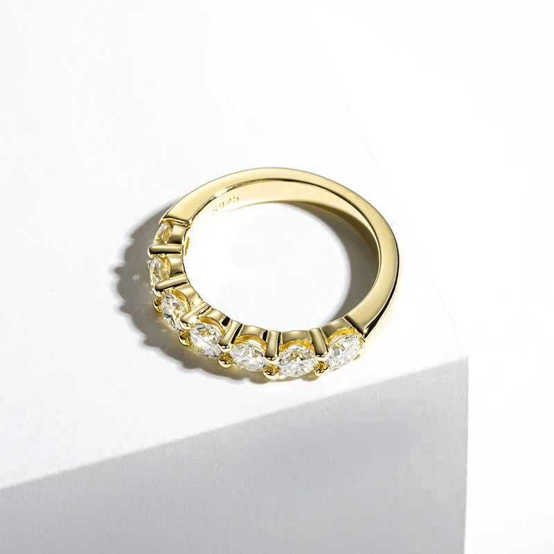 LORIELE - Bague Couronne d’Étoiles Séléné Plaqué Or 18 Carats - Diamant Moissanite 1 Carat 💎