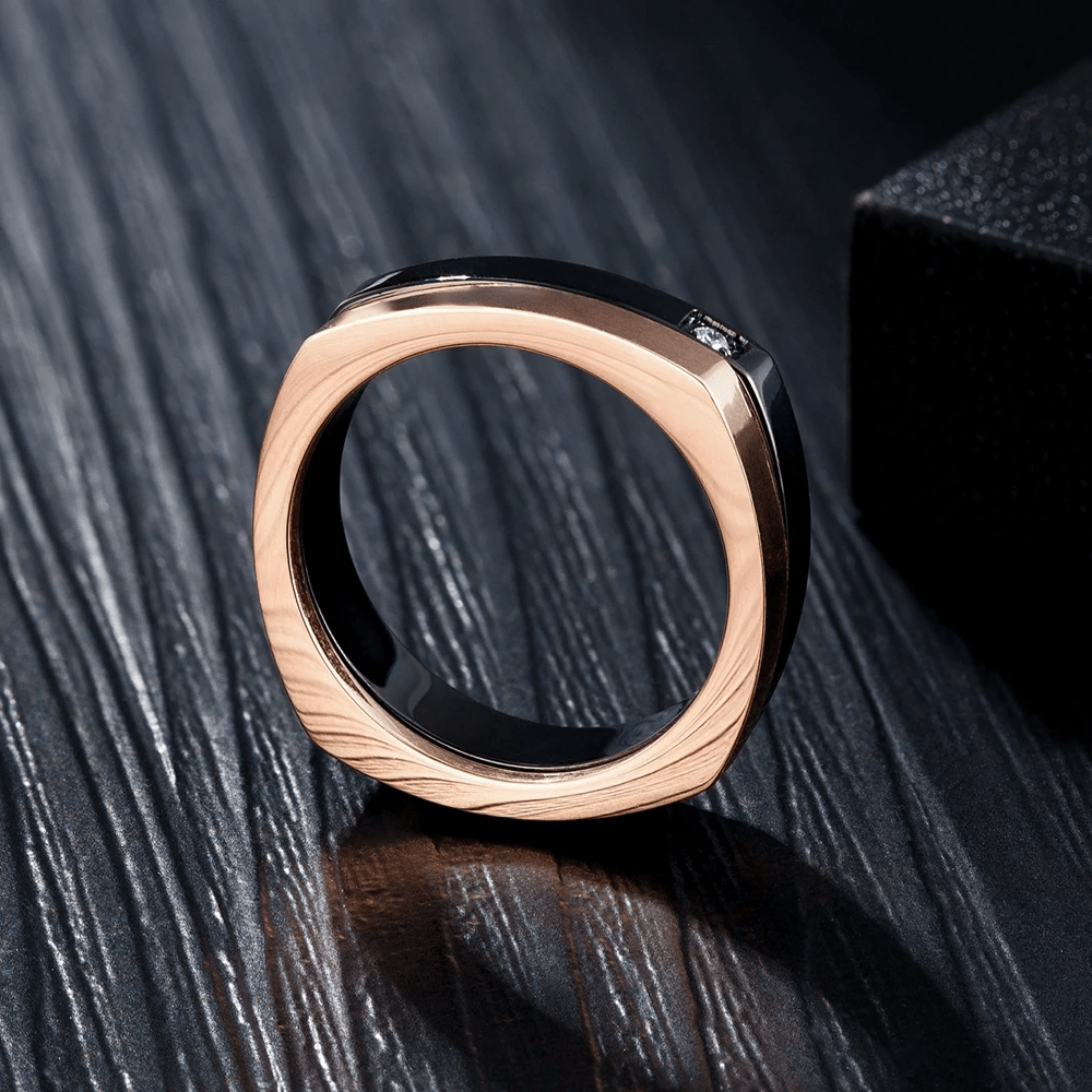 Bague Carrée Nuance Nocturne - Pierre moissanite 1 Carat 💎