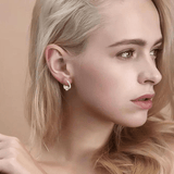 Boucles d'oreilles Chic Xmiral plaqué Or 18 Carats - Diamant 1 Carat 💎