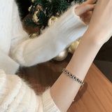 LORIELE - Bracelet Ajustable Ruby Fleur Ecarlate plaqué Or 14K🌹