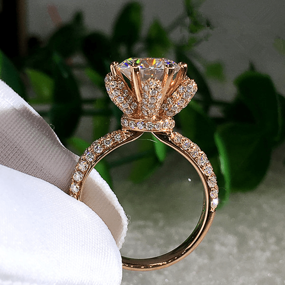 Bague Magnolia en argent sterling 925 avec Diamant 2 CARATS 💎