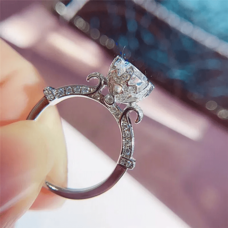 Bague Triumph Solitaire En Argent Sterling 925 - Diamant Moissanite 1 Carat 💎