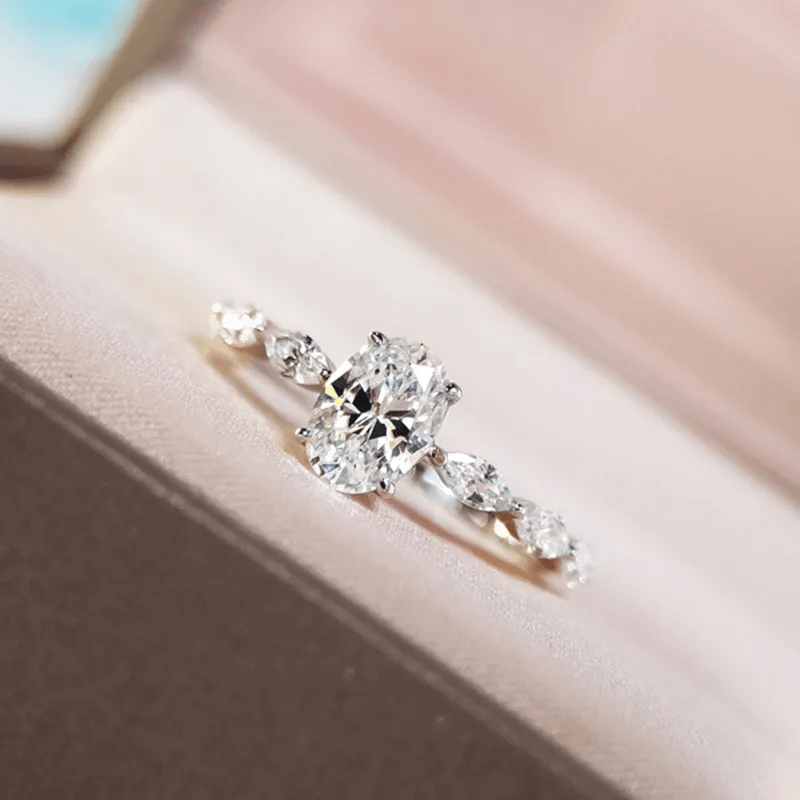 Bague d'éternité Aurore en Argent 925 - Diamant Moissanite 1 Carat 💎