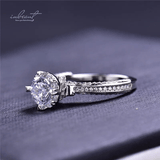 Bague Solitaire Amour Infini En Argent Sterling 925 - Diamant Moissanite 1 Carat 💎
