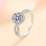 Bague Solitaire Élégance Éternelle en Argent Sterling 925- Diamant Moissanite 1 Carat 💎Loriele™