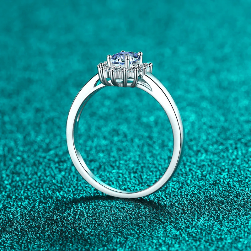 Bague Solitaire Paradis TurquoiseEn Argent Sterling 925 - Diamant Moissanite 1 Carat 💎Loriele™