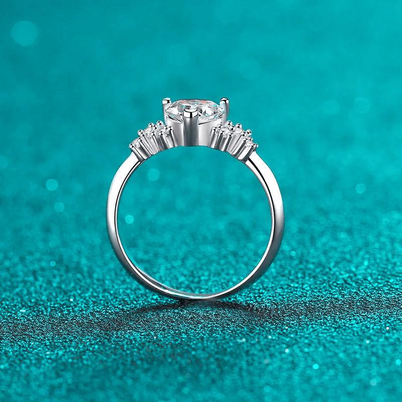 Bague Trio de Sérénité en Argent Sterling 925- Diamant Moissanite 1 Carat 💎Loriele™