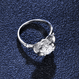 LORIELE - Bague Rose Étoilée en Argent Sterling 925 - Diamant Moissanite 1 Carat 💎