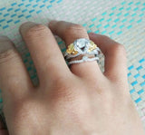 Ensembles de bagues Étreinte du Crâne Argent sterling 925 - Diamant Moissanite 1 Carat 💎