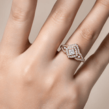 LORIELE - Bague de Fiançailles Solis Splendor Plaqué Or 18 Carats - Diamant Moissanite 1 Carat 💎