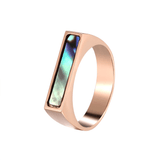 Bague Carrée Harmonia Rainbow, Plaquée Or 14K - 🌈
