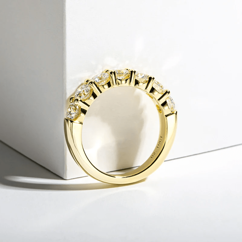 LORIELE - Bague Couronne d’Étoiles Séléné Plaqué Or 18 Carats - Diamant Moissanite 1 Carat 💎