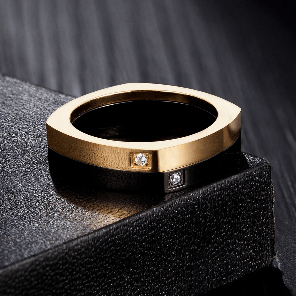 Bague Carrée Nuance Nocturne - Pierre moissanite 1 Carat 💎