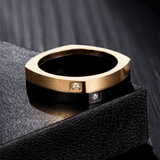 Bague Carrée Nuance Nocturne - Pierre moissanite 1 Carat 💎