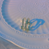 Bague Carrée Ajustable Élara Sylvestre, Plaquée Or 14K - Sertie de pierre moissanite 💎