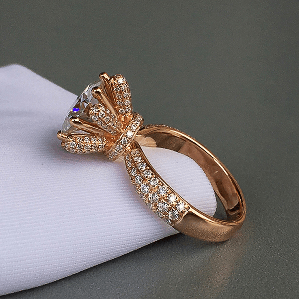 Bague Magnolia en argent sterling 925 avec Diamant 2 CARATS 💎