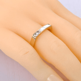 Bague Carrée Isolde Nacrée, Plaquée Or 14K - Diamant Moissanite 1 Carat 💎