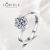 Bague Solitaire Torsion de Lueur Azurée En Argent Sterling 925 - Diamant Moissanite 1 Carat 💎Loriele™