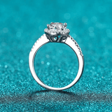 Bague Solitaire Scintillant En Argent Sterling 925 - Diamant Moissanite 1 Carat 💎Loriele™