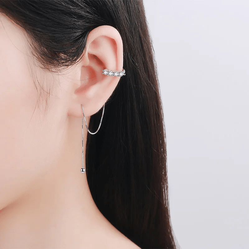 Boucles D'oreilles Chaine d'argent