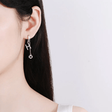 Boucles d'oreilles pendante H en Argent Sterling 925 Loriele™