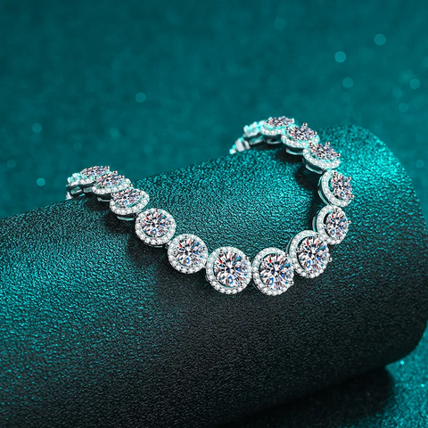 Bracelet Whispers of Moonlight en Argent Sterling 925 avec Diamants Moissanite 💎