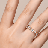 LORIELE - Anneaux Radiantia Caeli en Or 18K - Diamant Moissanite 1 Carat 💎