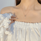 Collier Or Rose Floramantis 18ct - Diamant Moissanite 1 Carats💎Loriele™