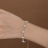 Bracelet Trèfle Cristal d'Etoile – Diamant Moissanite 1 Carat 💎