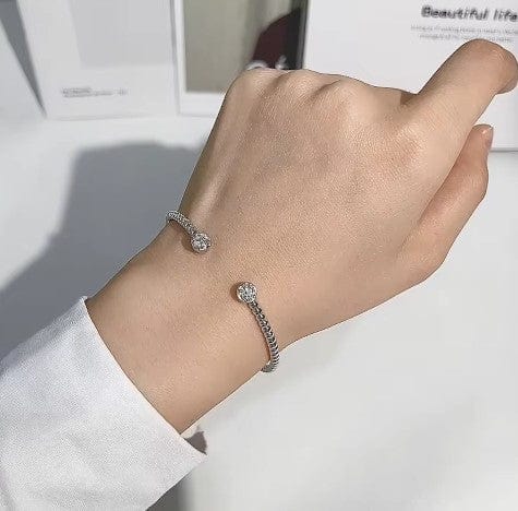 Bracelet Symphonie Perlée en Argent sterling 925 - Diamant Moissanite 1 Carat 💎