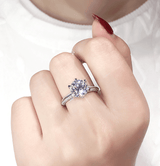 Bague Solitaire Calypso en Argent Sterling 925 - Diamant Moissanite 1 Carat 💎