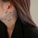 Boucles d'oreilles Créole Twist Plaqué Or 18 Carats - Loriele™