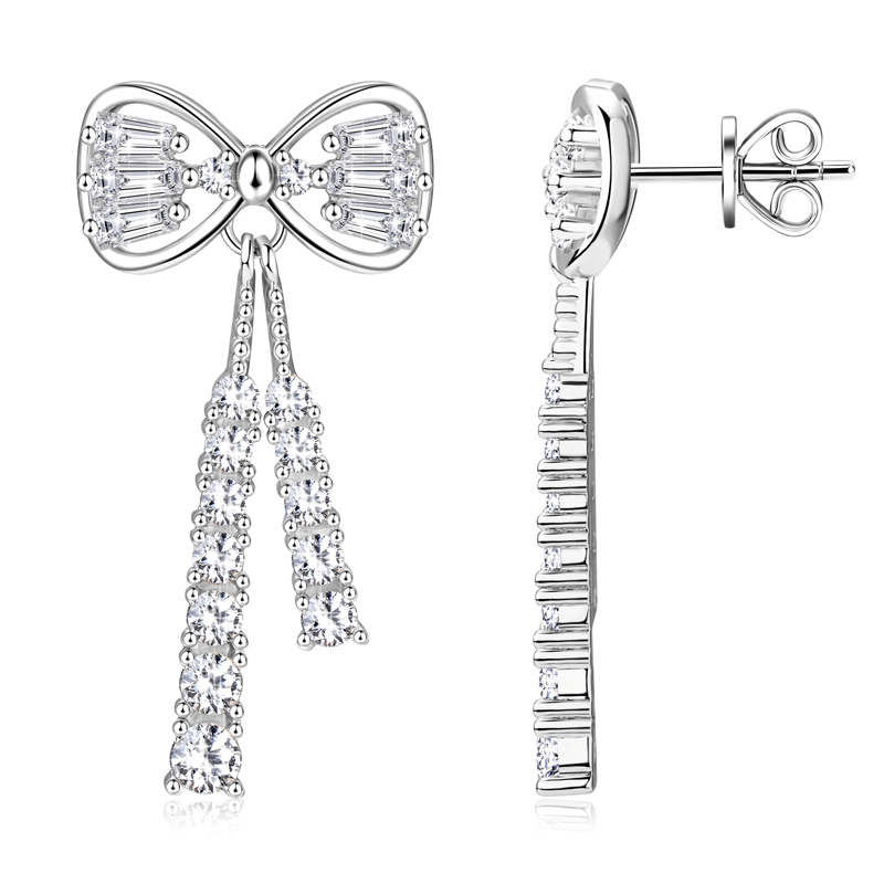 Boucles D'oreilles Nœud Papillon À La Française 🎀 Plaqué Or 18 Carats Loriele™