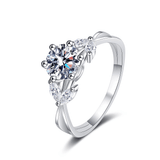 Bague Solitaire Éveil BrillantEn Argent Sterling 925 - Diamant Moissanite 1 Carat 💎Loriele™