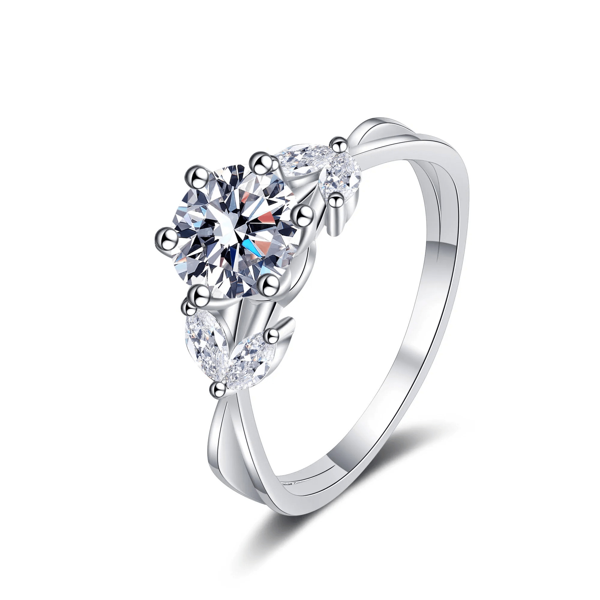 Bague Solitaire Éveil BrillantEn Argent Sterling 925 - Diamant Moissanite 1 Carat 💎Loriele™
