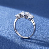 Bague Trinité Célesteen Argent Sterling 925- Diamant Moissanite 1 Carat 💎Loriele™