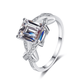 Bague Joyau d’Aqua Marine En Argent Sterling 925 - Diamant Moissanite 1 Carat 💎Loriele™