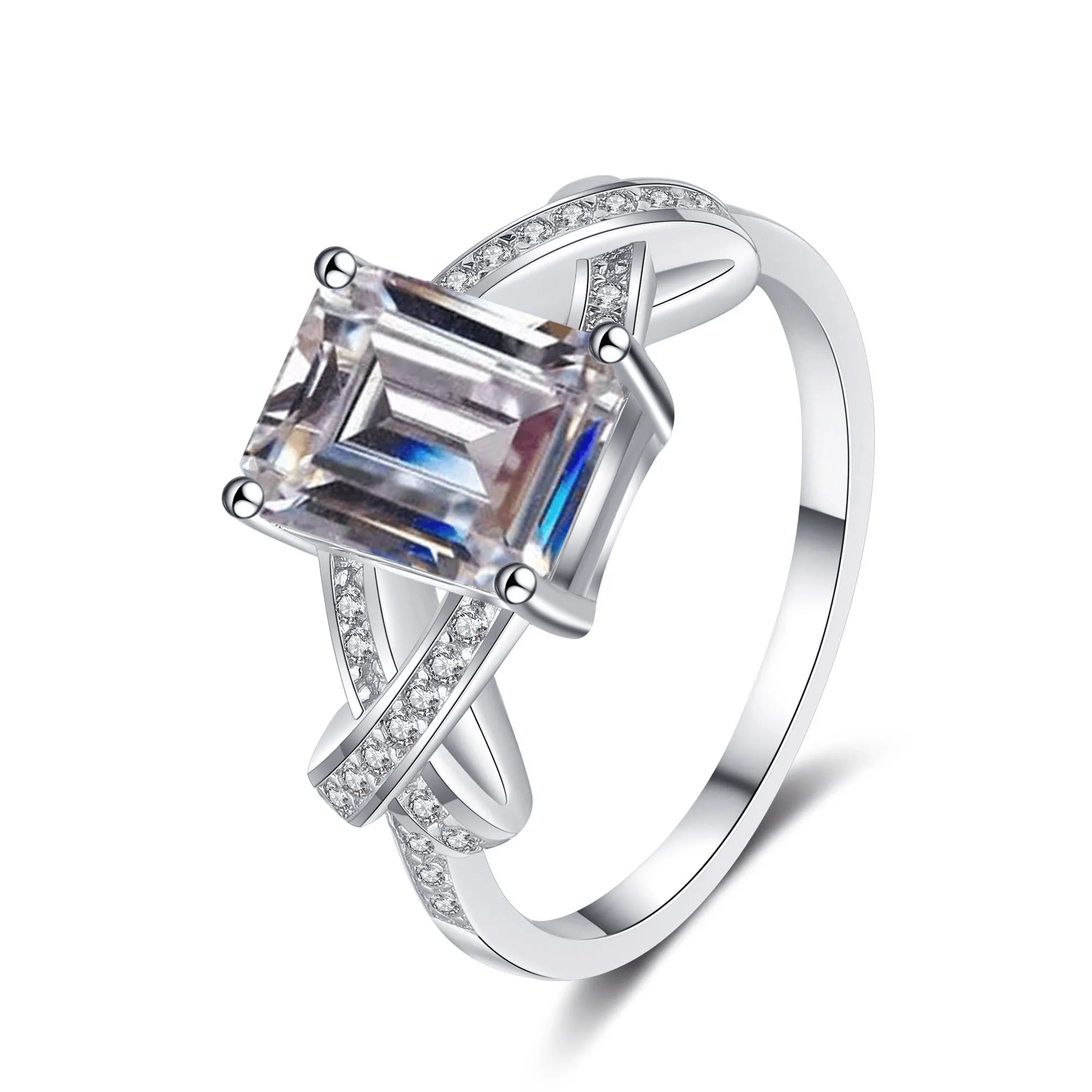 Bague Joyau d’Aqua Marine En Argent Sterling 925 - Diamant Moissanite 1 Carat 💎Loriele™