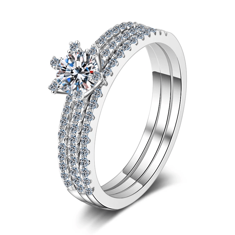 Bague Solitaire Sérénité Éblouissante En Argent Sterling 925 - Diamant Moissanite 1 Carat 💎Loriele™