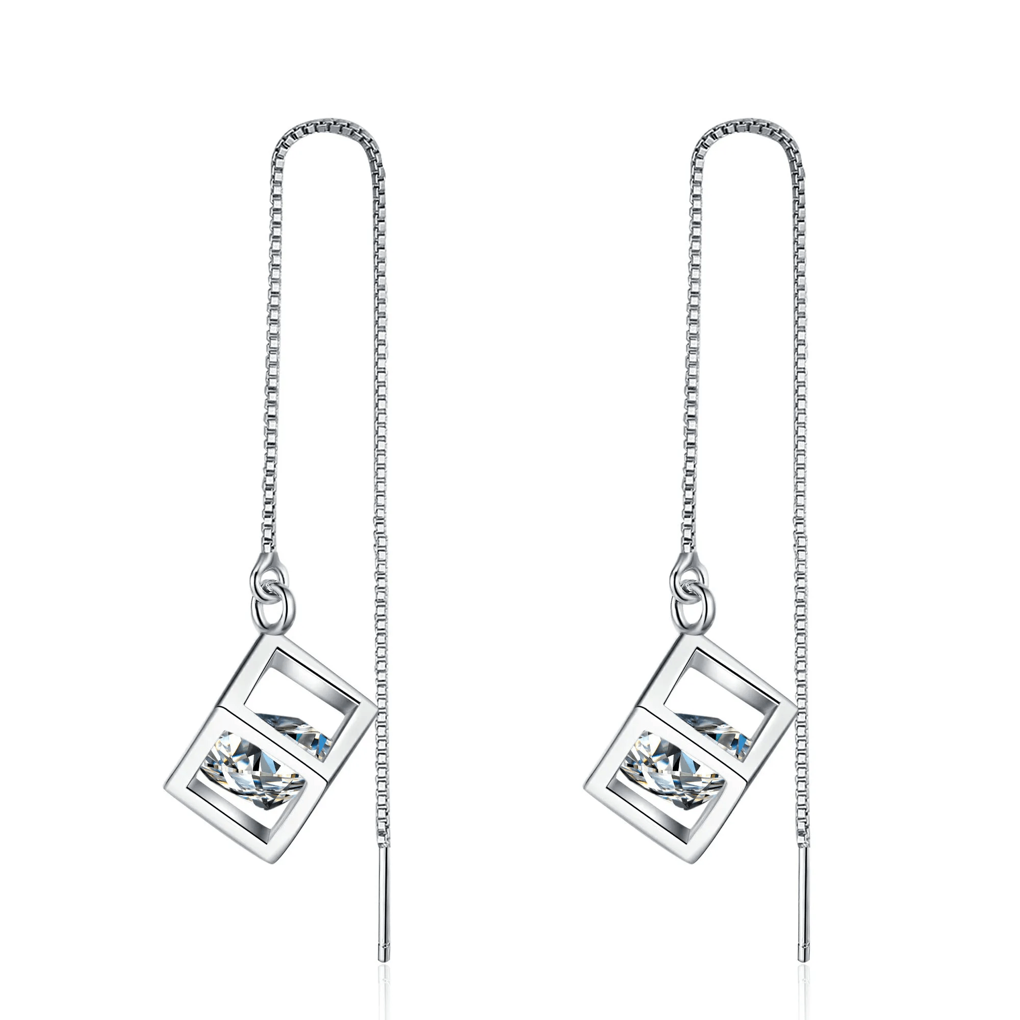 Boucles d'oreilles Brillanza Cubique en Argent Sterling 925 Loriele™