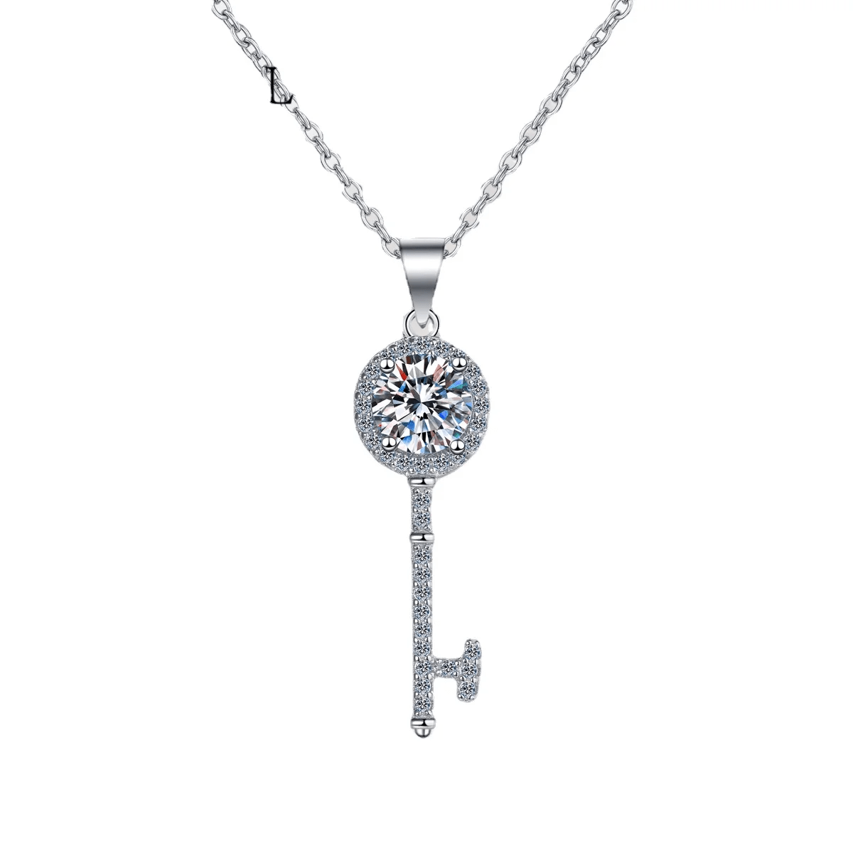Pendentif klefki en Diamant Moissanite 💎 - Argent Sterling 925 Loriele™