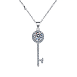 Pendentif klefki en Diamant Moissanite 💎 - Argent Sterling 925 Loriele™