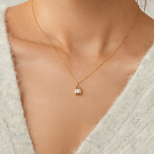 Collier Cadenas Aegis Hestia – Diamant Moissanite💎